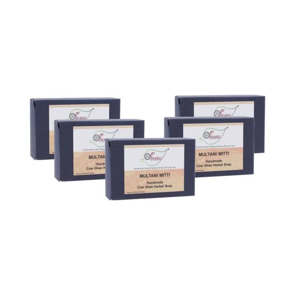 Multani Mitti Reg Cow Ghee Herbal Soap - Economy Pack 5
