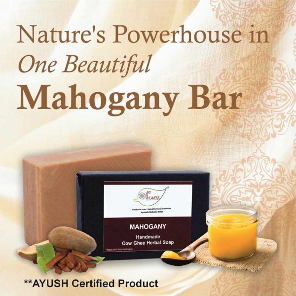 CGH-Mahogany_7.jpg Mahogany Cow Ghee Herbal Soap - Economy Pack 3