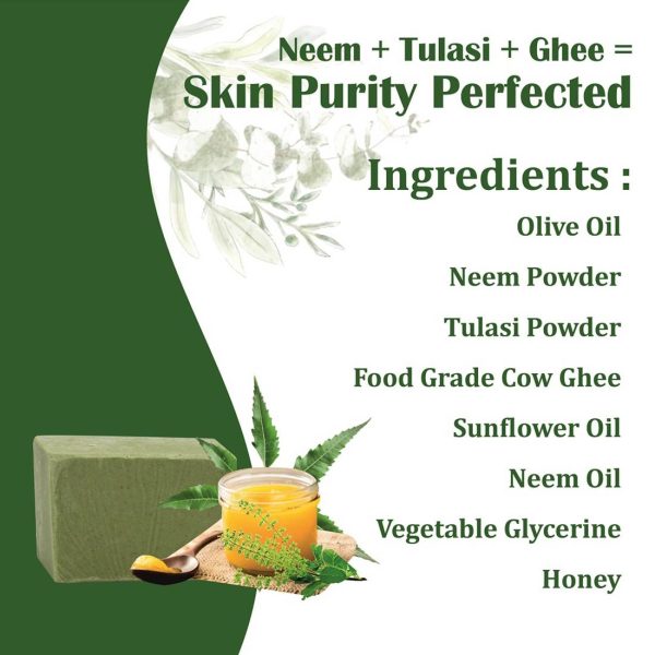 CGH-Neem-Tulasi_8-1.jpg Neem Tulasi Cow Ghee Herbal Soap - Economy Pack 5