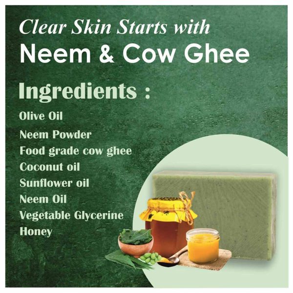 CGH-Neem_8-3.jpg Neem Cow Ghee Herbal Soap - Economy Pack 3