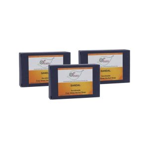 Sandal Cow Ghee Herbal Soap - Economy Pack 3