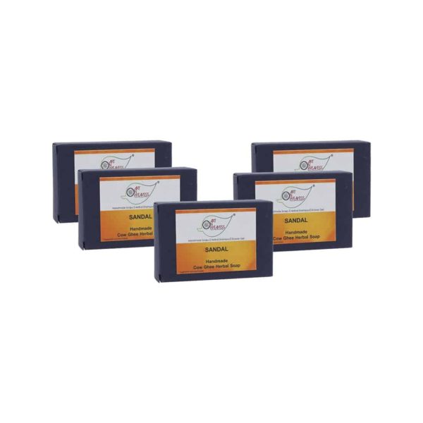 CGH-Sandal_3.jpg Sandal Cow Ghee Herbal Soap - Economy Pack 5