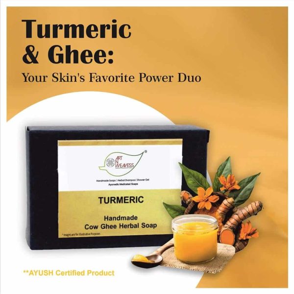 CGH-Turmeric_7-1.jpg Turmeric Cow Ghee Herbal Soap - Economy Pack 3