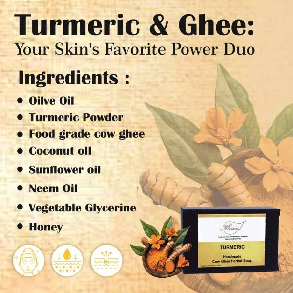 CGH-Turmeric_8-1.jpg Turmeric Cow Ghee Herbal Soap - Economy Pack 3