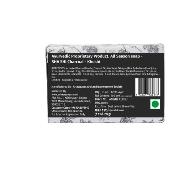 GO-KHUSHI-BK-215.jpeg SHA SHI KHUSHI Activated Coconut Charcoal Handmade Soap Gift Pack