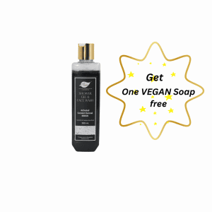 Activated Coconut Charcoal Shower Gel & Face wash - Khushi with Sulphates & Parabens free Base - 200ml