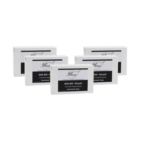 NT-Khushi-Charcoal_3.jpg SHA SHI Activated Coconut Charcoal KHUSHI Handmade Soap NT - Economy Pack 5