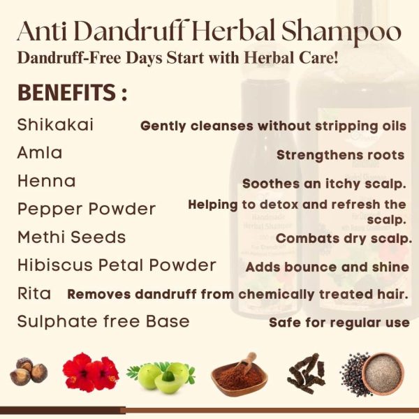 Shampoo-Anti-Dandruff_9-1.jpg Herbal Shampoo Anti Dandruff Sulphate free Based - 200ml
