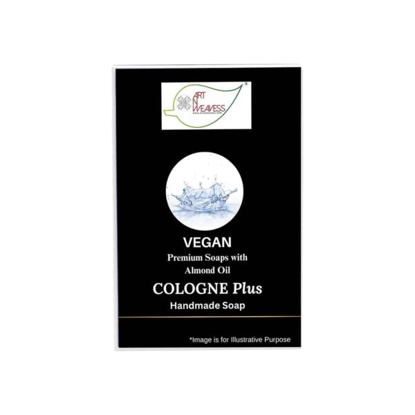 Vegan-Cologne-Plus_1-3.jpg New COLOGNE Plus Handmade VEGAN Almond Oil Soap NT Pack of 4