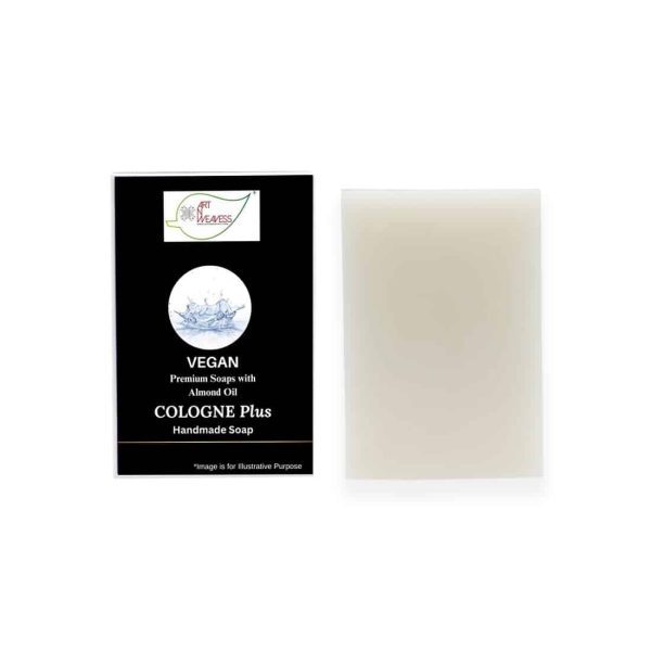 Vegan-Cologne-Plus_4-3.jpg New COLOGNE Plus Handmade VEGAN Almond Oil Soap NT Pack of 4