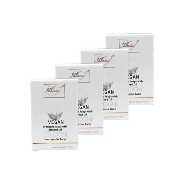 COLOGN Handmade VEGAN Almond Oil Soap NT Pack of 4