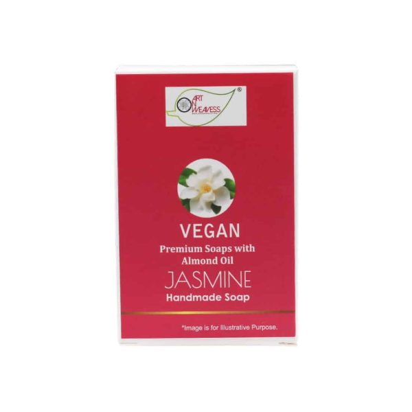 Vegan-Jasmine_1-2.jpg JASMINE Handmade VEGAN Almond Oil Soap NT 100 gms unit