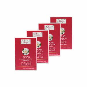 JASMINE Handmade VEGAN Almond Oil Soap NT Pack of 4