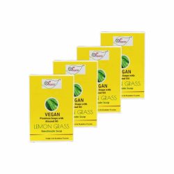 Vegan-Lemon-Grass_2-1.jpg LEMON GRASS Handmade VEGAN Almond Oil Soap NT Pack of 4