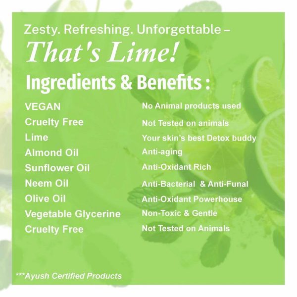 LIME Handmade VEGAN Almond Oil Soap NT Pack of 4