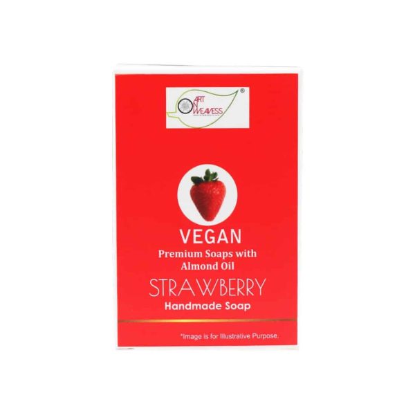 STRAWBERRY Handmade VEGAN Almond Oil Soap NT 100 gms unit