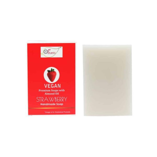 STRAWBERRY Handmade VEGAN Almond Oil Soap NT 100 gms unit