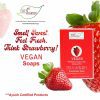 STRAWBERRY Handmade VEGAN Almond Oil Soap NT 100 gms unit